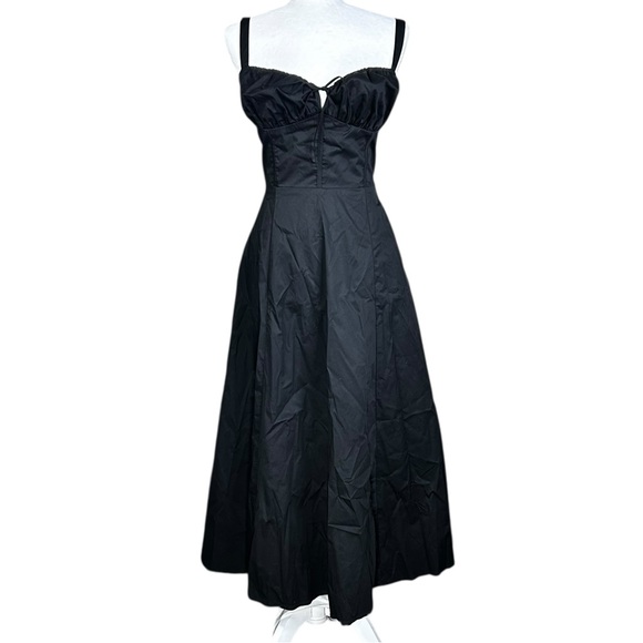 Freemarket Dresses & Skirts - NEW Freemarket Corset Midi Dress L Taffeta Dark Romantic Whimsigoth Milkmaid